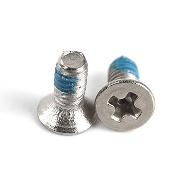 工業(yè)熊304不銹鋼鎖緊膠NYLOK藍(lán)十字槽#1沉頭螺釘Q/DM-A-2012